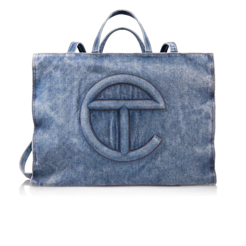 Sale! 💯Authentic Telfar Large Denim Shopper NTW 💙